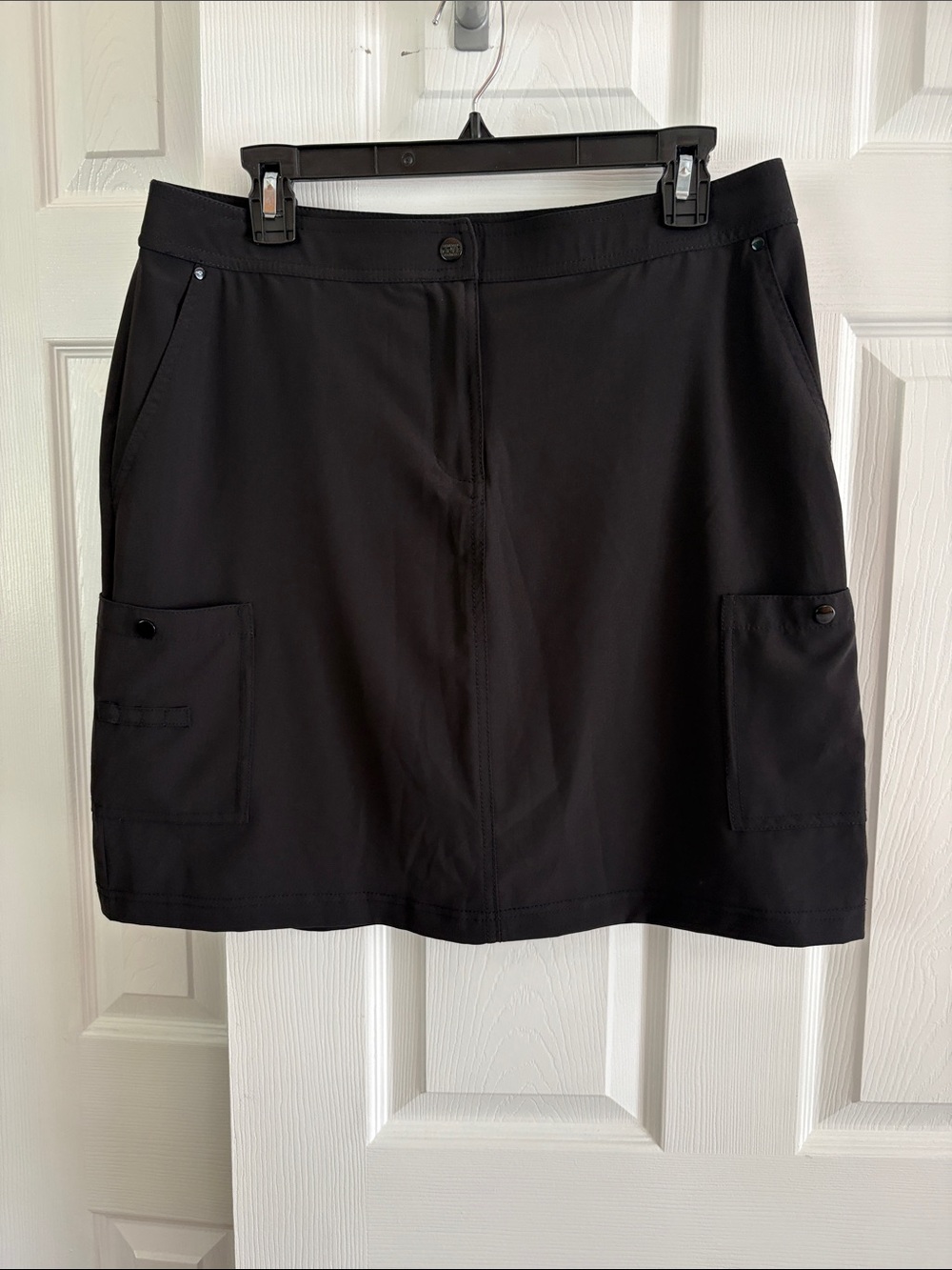Chico's GOLF Black Mini Skort with Cargo Pockets